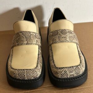Miista Cream and Brown Loafers size 7.5/38
